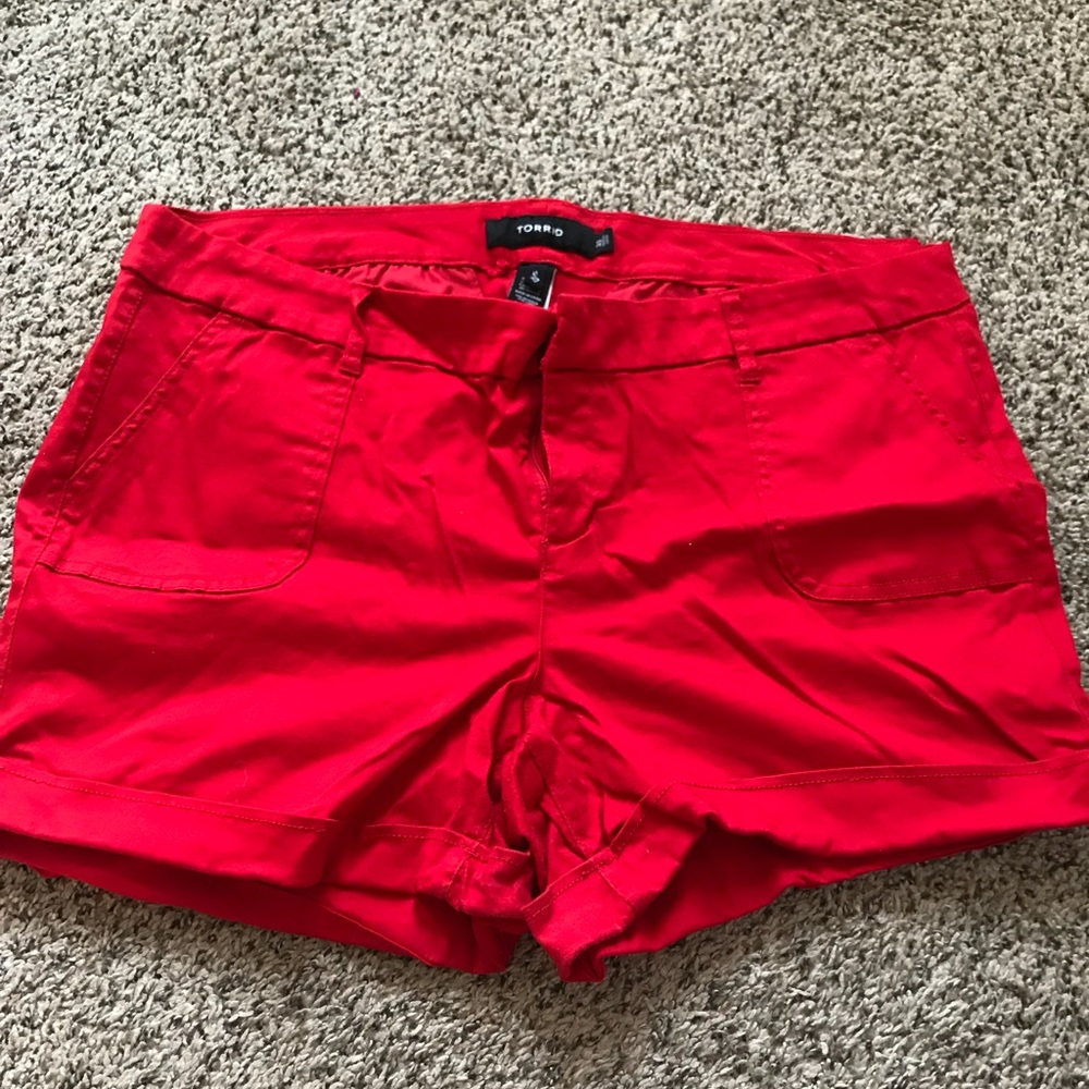 Red size 20 Torrid Shorts